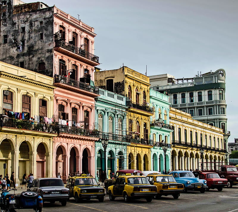 Color Buildings, building, city, cuba, habana, havana, HD wallpaper | Peakpx