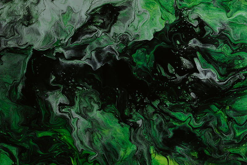 paint, liquid, stains, green, HD wallpaper