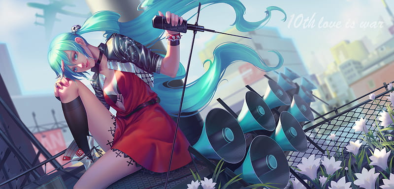 Anime Vocaloid Hatsune Miku Rt, vocaloid, anime, anime-girl, artist, artwork, digital-art, HD wallpaper