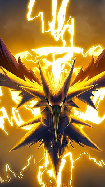 Download Glowing Neon Zapdos, Articuno, And Moltres Wallpaper