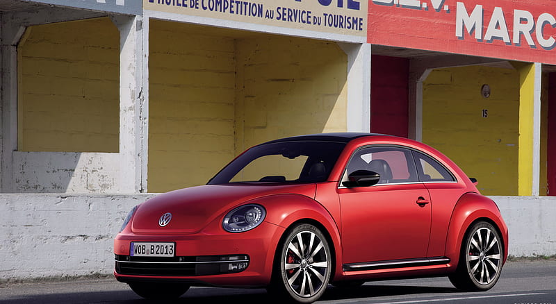 2012 Volkswagen Beetle Red , car, HD wallpaper