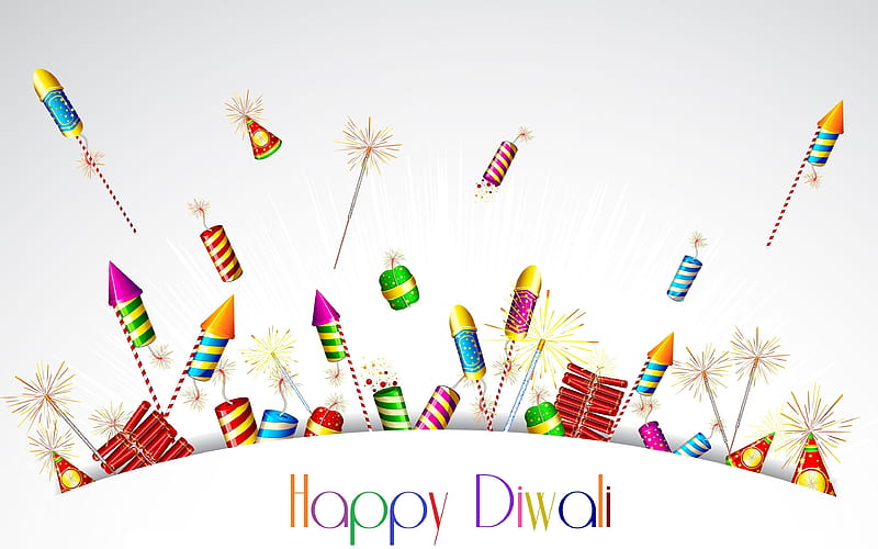 Happy Diwali fireworks, festival of lights, Dipavali, Deepavali, Indian holiday, Hindu, Diwali, HD wallpaper