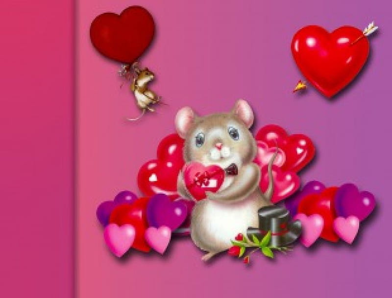 Ratón y corazones, corazones, amor, Fondo de pantalla HD | Peakpx Ratón y corazones, corazones, amor, Fondo de pantalla HD | Peakpx