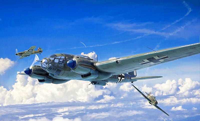 Bombers, Heinkel He 111, Aircraft, Bomber, Hawker Hurricane, Warplane, HD wallpaper