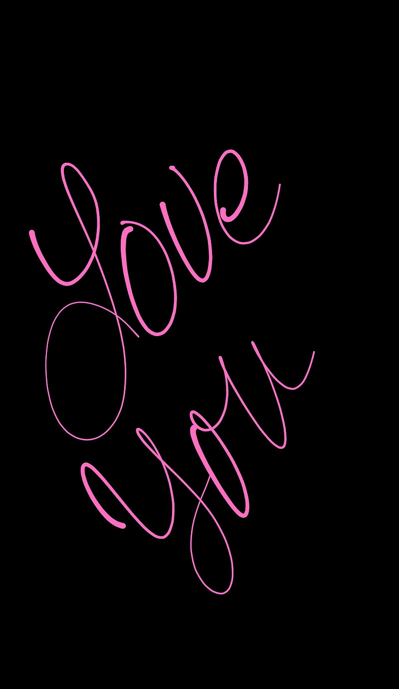 Love you, black, neon, neon pink, neon red, quotes, relationship, sayings,  HD phone wallpaper | Peakpx