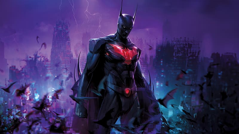 Batman Beyond Urban Legend, batman-beyond, superheroes, dark, artwork, digital-art, HD wallpaper