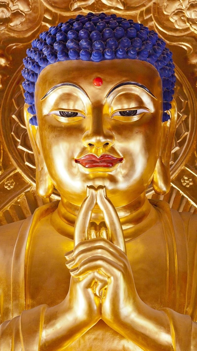 Buddha , Golden Statue, god, bhakti, lord buddha, meditation, HD phone wallpaper