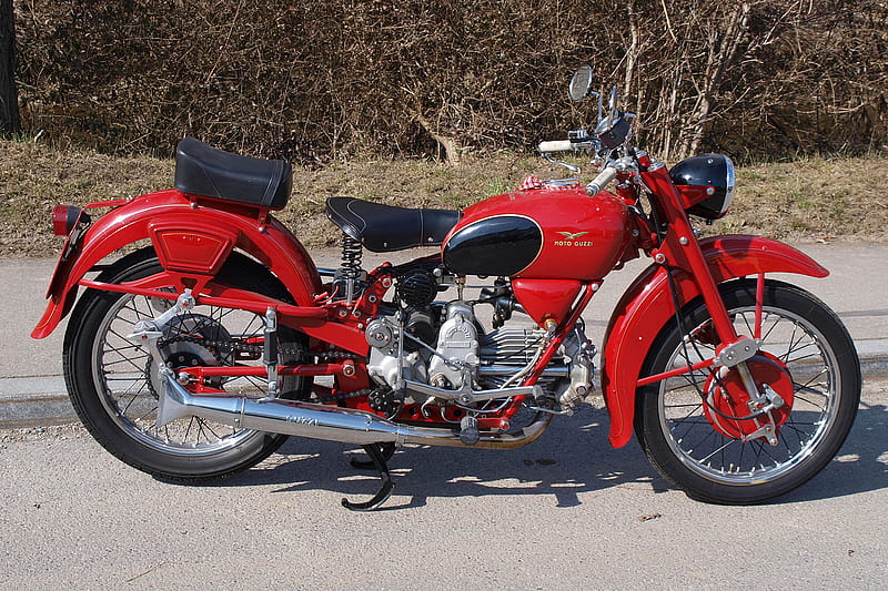 Moto Guzzi Falcone, moped, motorcycle, falcone, mini, antique, guzzi, moto, bike, classic, HD wallpaper
