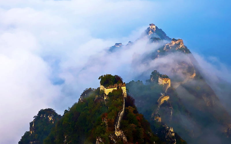 China Great Wall-natural landscape, HD wallpaper