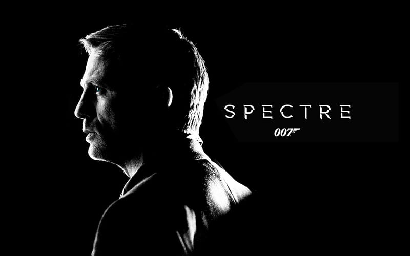 Spectre (2015), poster, movie, James Bond, black, man, Daniel Craig, 007, Spectre, actor, 2015, HD wallpaper