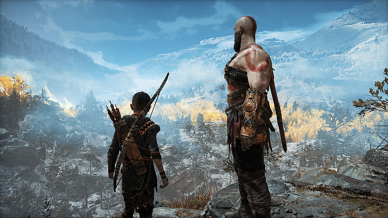 God of War, God of War (2018), Atreus (God Of War) , Kratos (God Of War), HD wallpaper