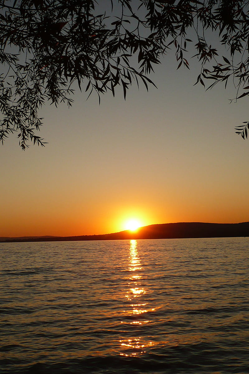 003, balaton, lake, sunset, HD phone wallpaper
