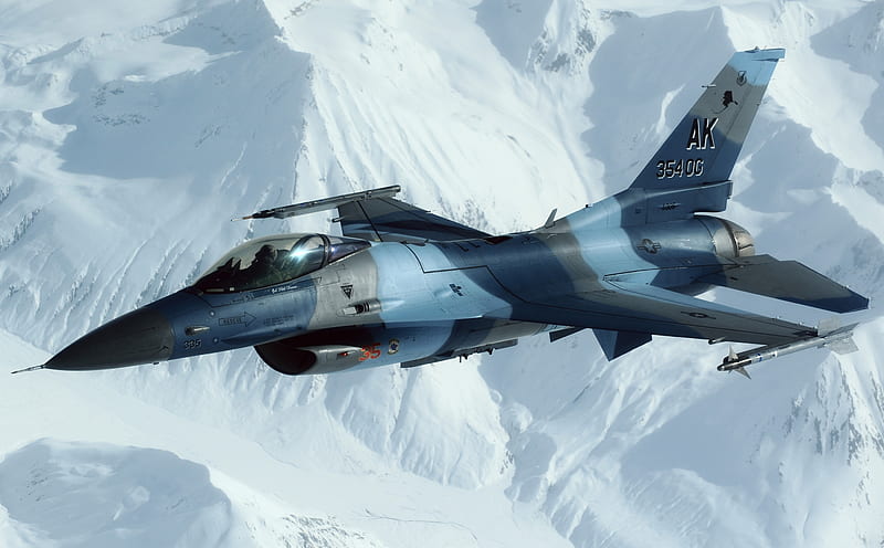 F-16 Blue Camo, plane, fly, airline, carrier, jet, wing, HD wallpaper