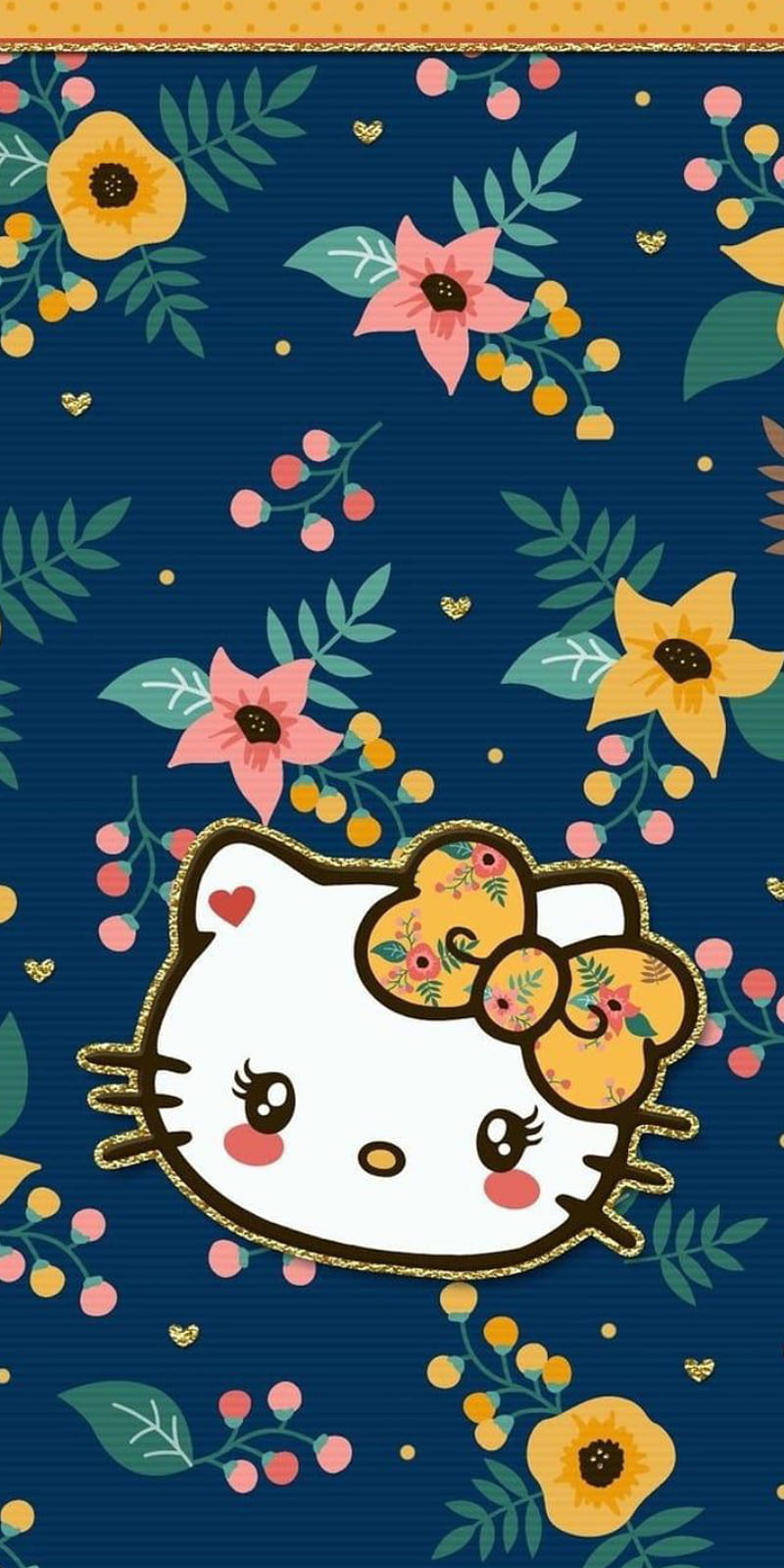 Hello kitty, themes, flower, HD phone wallpaper