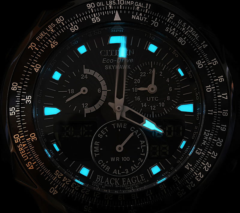 Wristwatch, black, citizen, clock, clocks, eagle, gold, time, watch, watches, HD wallpaper