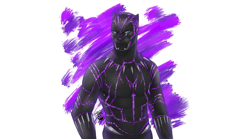 Black Panther Fan Made Artwork, black-panther, movies, 2018-movies, artwork, artist, superheroes, HD wallpaper