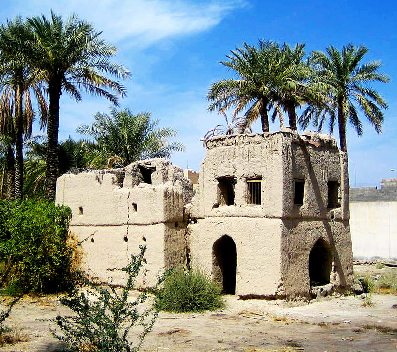 ancient arab house, arabia, dwelling, middle east, old house, HD wallpaper