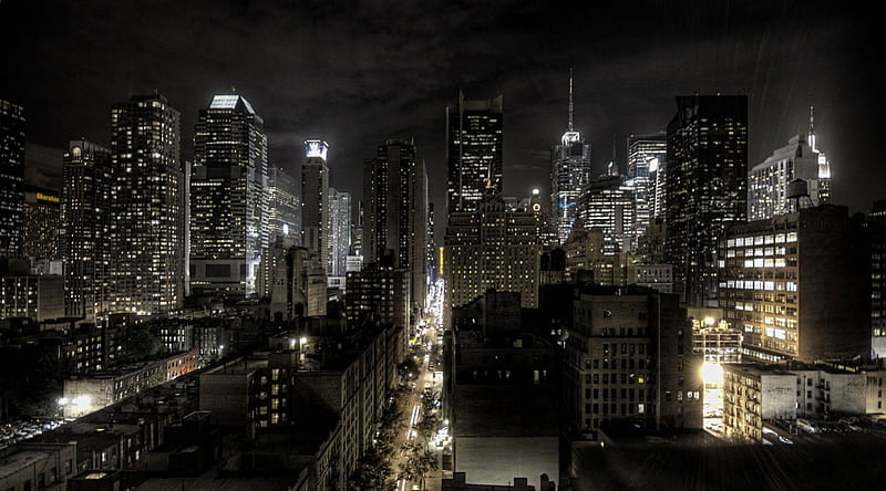 New York at night, city, night, ny, lights, HD wallpaper | Peakpx