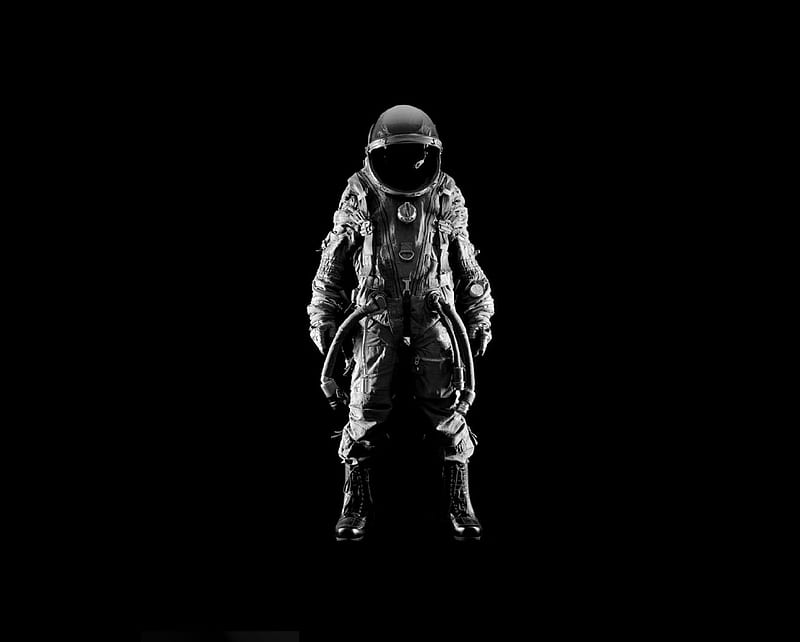 astronaut, abstract, black, suit, HD wallpaper
