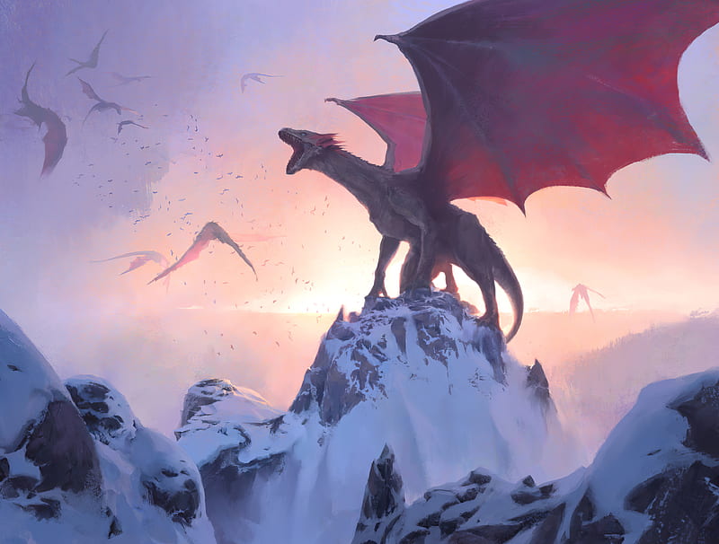 The Rising Of Dragons , dragon, artist, artwork, digital-art, artstation, HD wallpaper