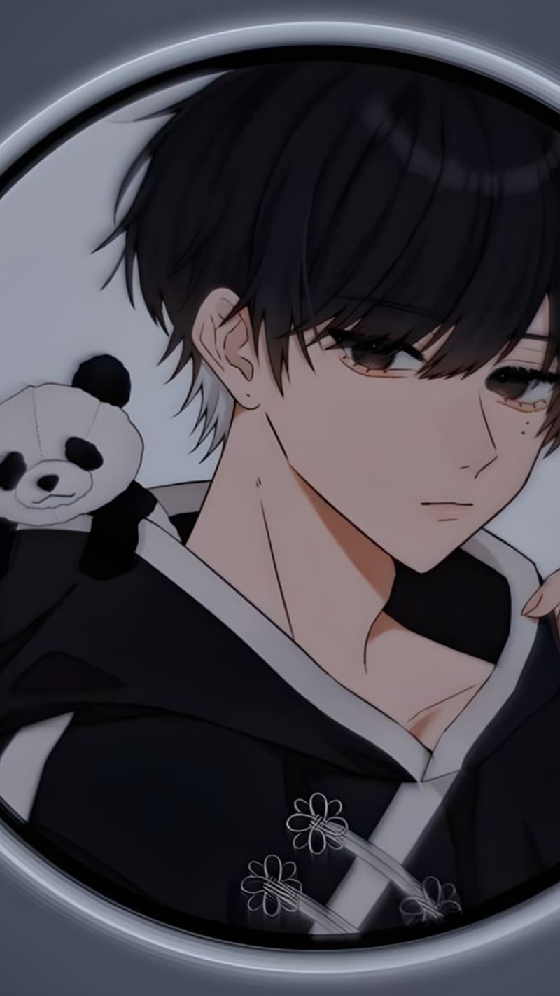 Cool Anime Boy, Baby Panda, animation, HD phone wallpaper