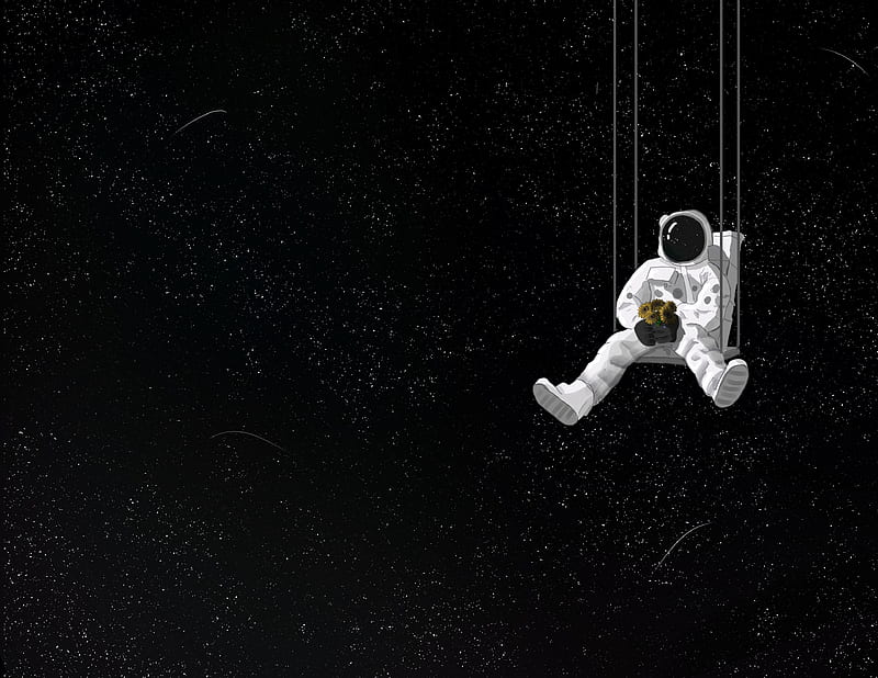 astronaut space background art