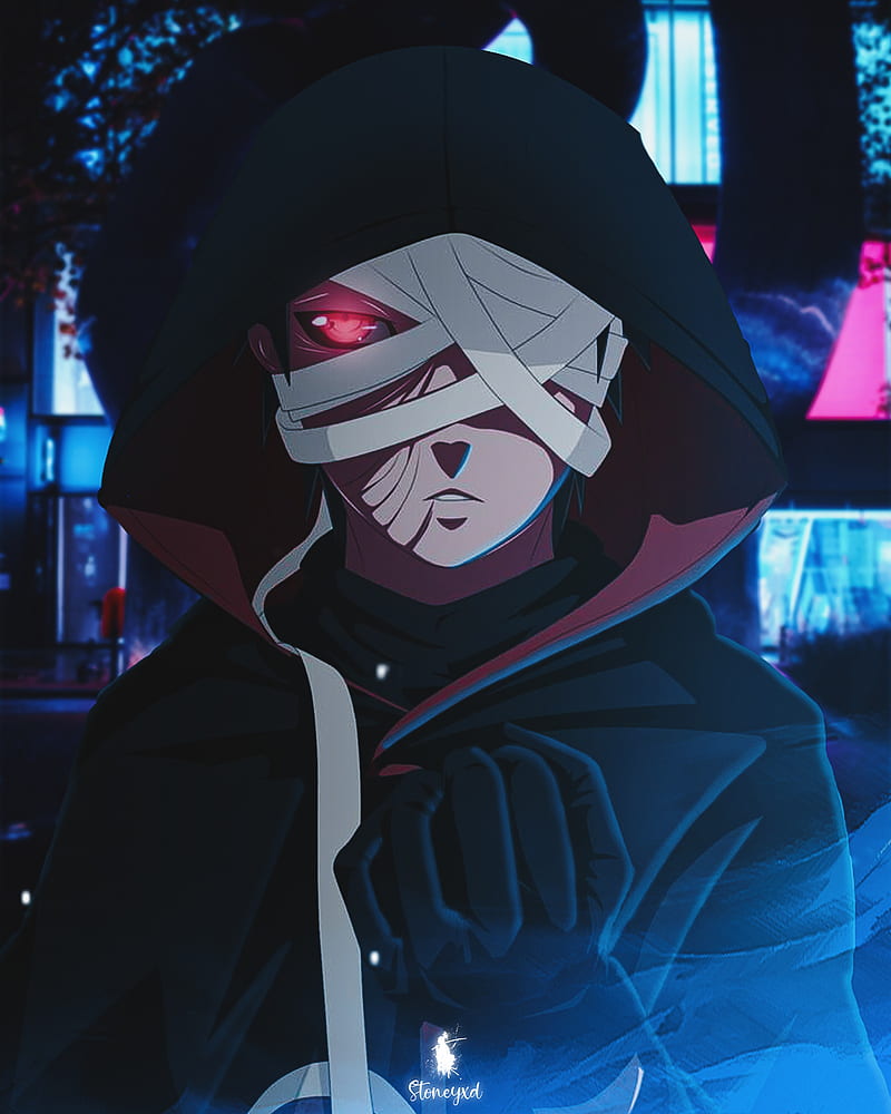 OBITO UCHIHA, electric blue, art, ANIME, HD phone wallpaper