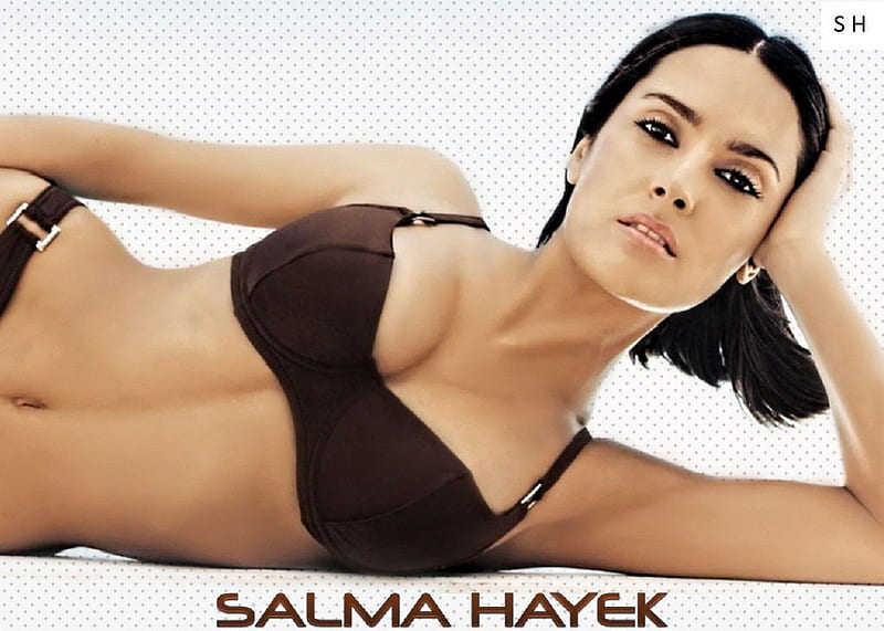 Salma Hayek, ethnic, babe, model, brown, actress, swimwear, salma-hayek, HD wallpaper