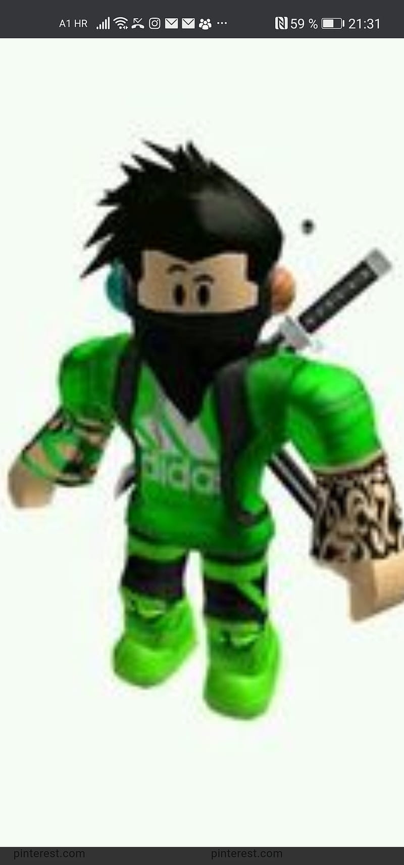 Roblox avatar green