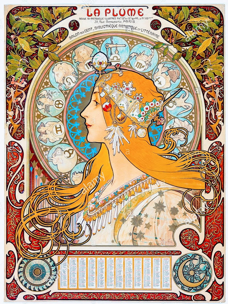 Art Nouveau Arts and Crafts  Art Déco wallpaper  meinewandcom