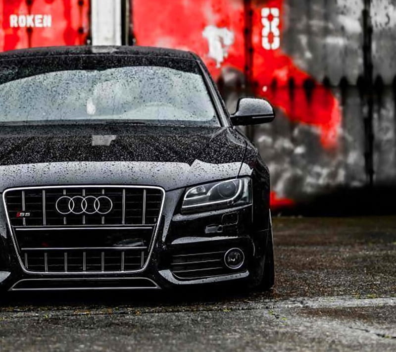 Audi, auto, black, car, HD wallpaper
