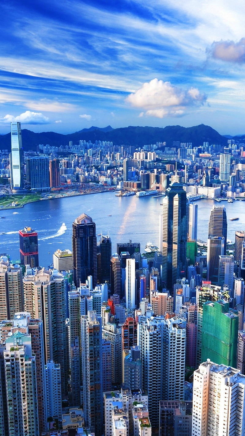 Hong Kong, city cityskyline, hongkong, money, newyork, richcity, skyline, HD phone wallpaper