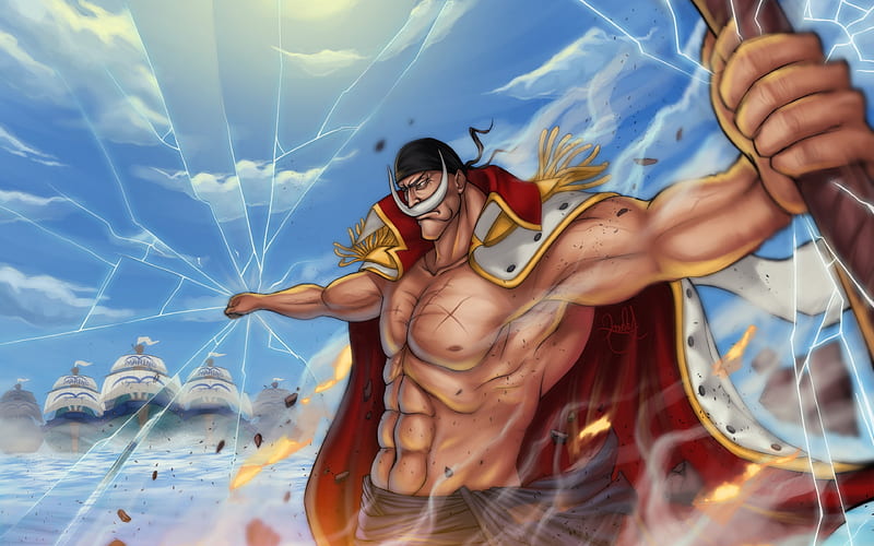 Edward Newgate pirate, manga, Whitebeard, One Piece, Whitebeard Pirates, HD wallpaper