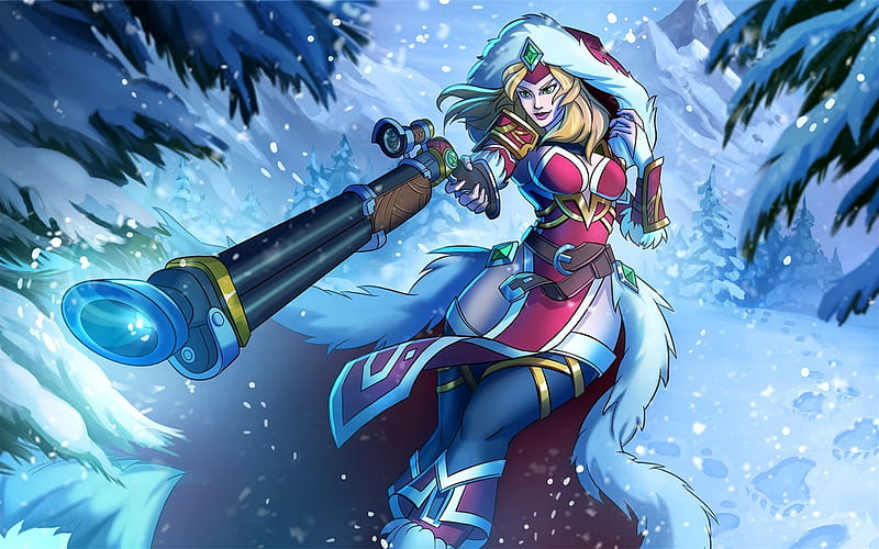 Lian with weapon, 2018 games, warrior, Lian, Paladins, shooter, HD wallpaper