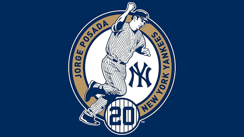 Jorge Posada Yankees Logo Baseball Yankees, HD wallpaper
