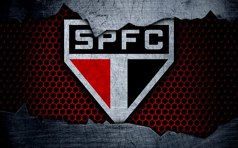Sao Paulo Seria A, logo, grunge, Brazil, soccer, football club, metal texture, art, Sao Paulo FC, HD wallpaper