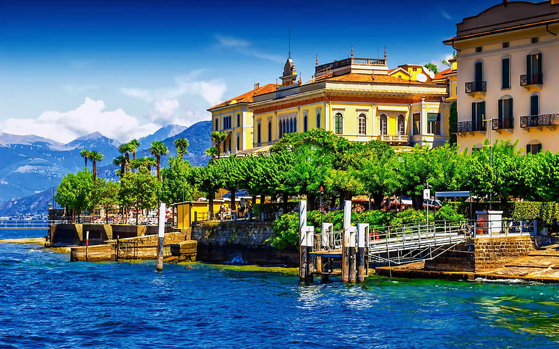 Bellagio, summer, italian cities, Lombardy, Italy, Europe, R, HD wallpaper