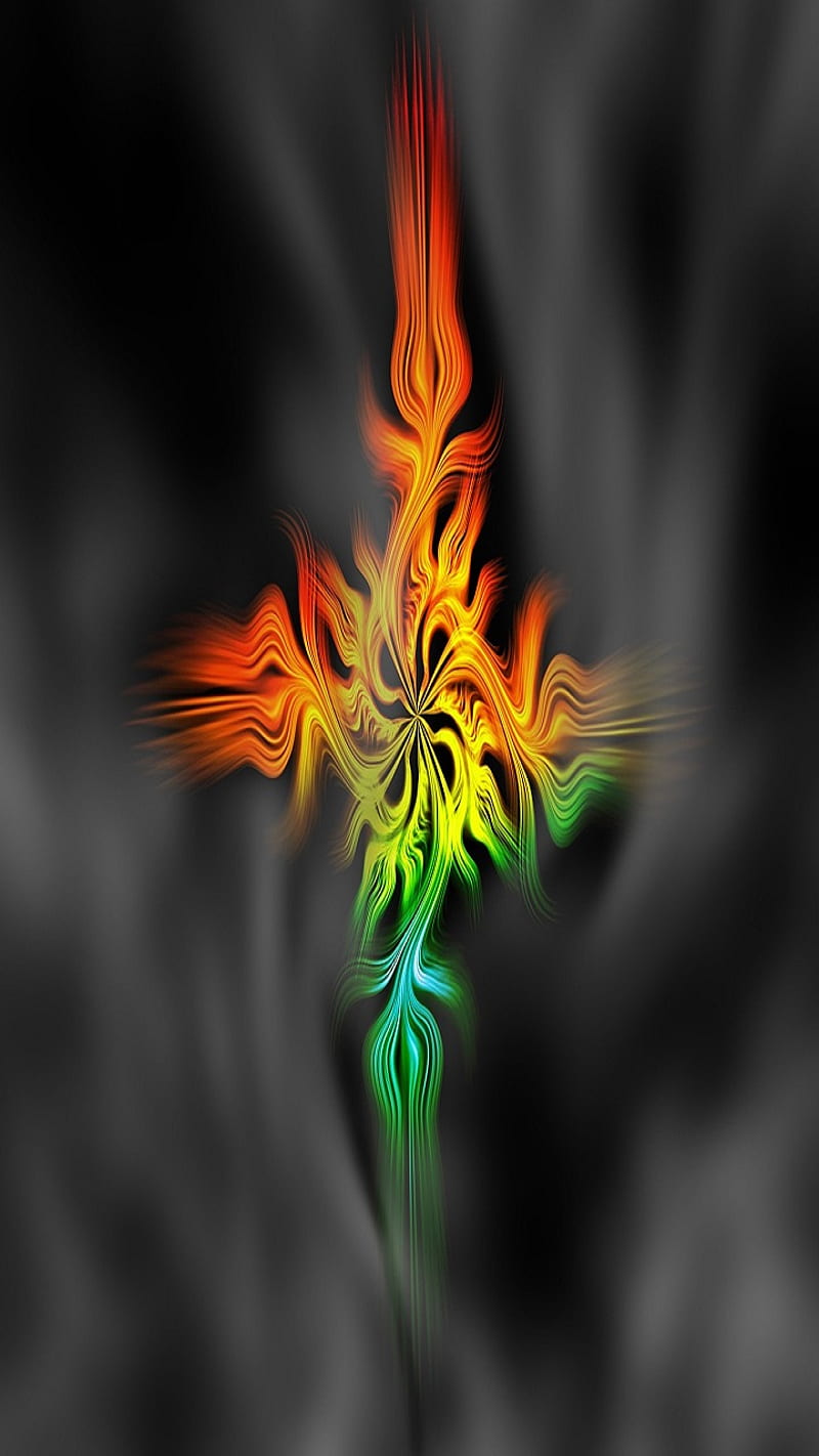 Smoke, abstract, rainbow, HD phone wallpaper