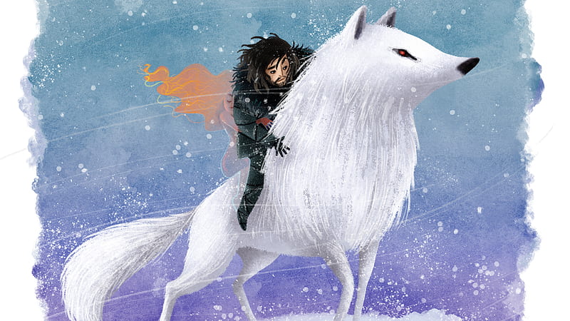 Jon Snow Wolf Digital Art, jon-snow, wolf, game-of-thrones, tv-shows, artist, artwork, digital-art, behance, HD wallpaper