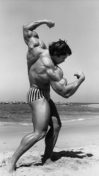 Muscular Man Flexing Muscles In Gym-99196 | Meashots