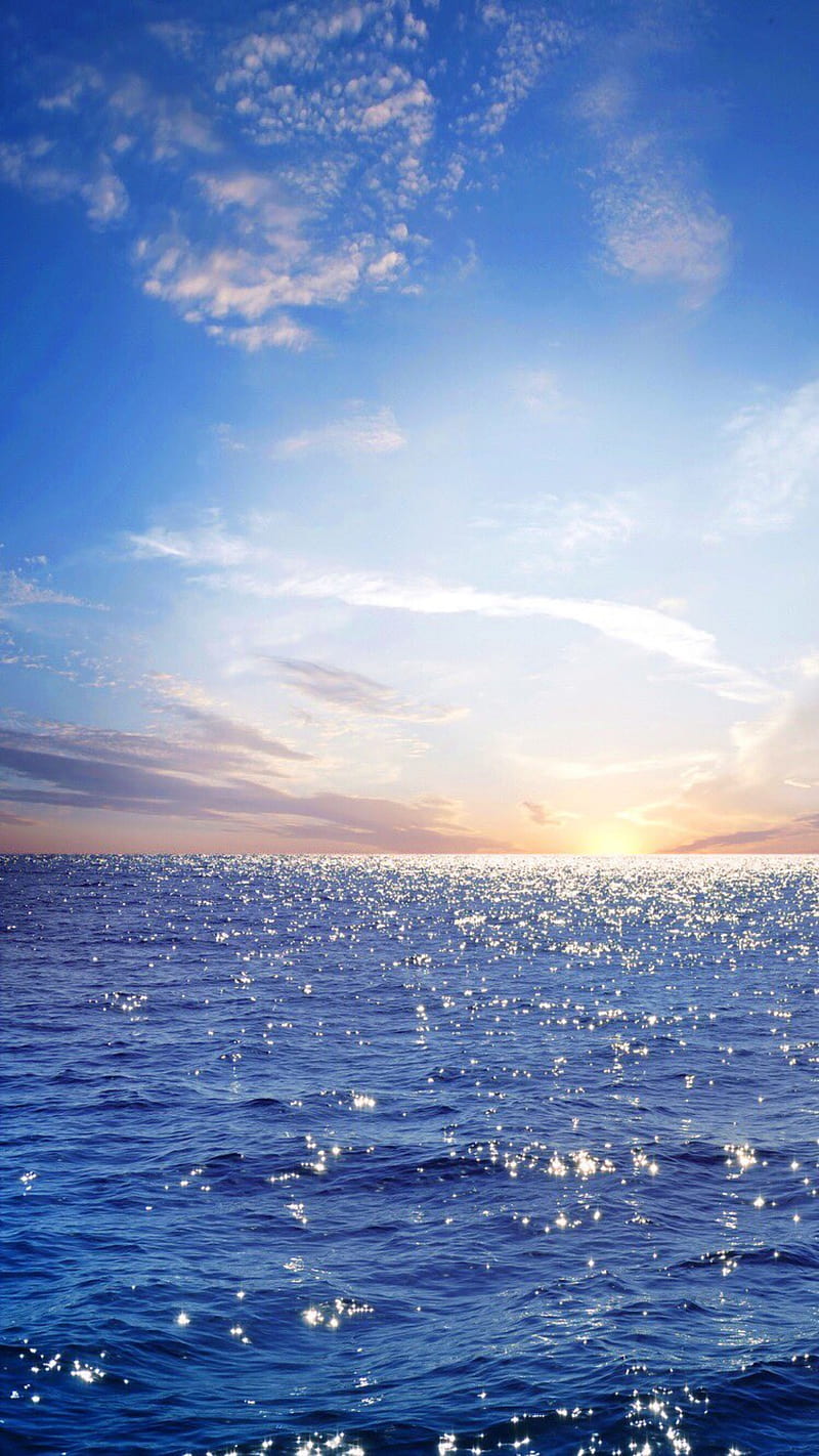 sea, day, sunset, HD phone wallpaper