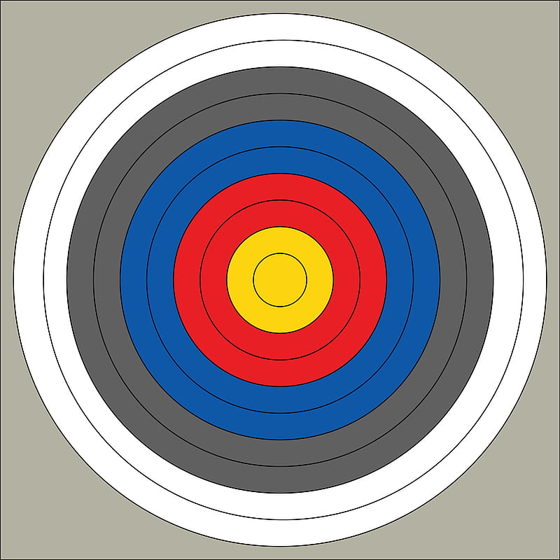 targets, blue, red, yellow, circle, HD phone wallpaper