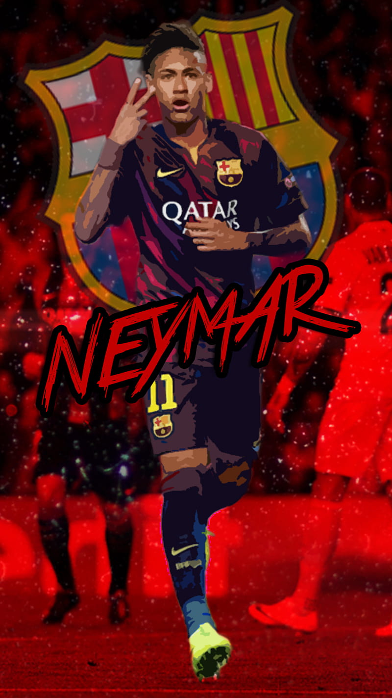 Download Neymar's Agility On Display Wallpaper | Wallpapers.com