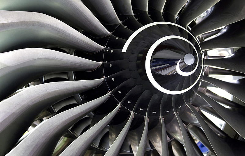 Rolls Royce, Airbus, Compressor, Blades, Airbus A350 XWB, Turbofan Engine, Trent XWB For , Section авиация, HD wallpaper