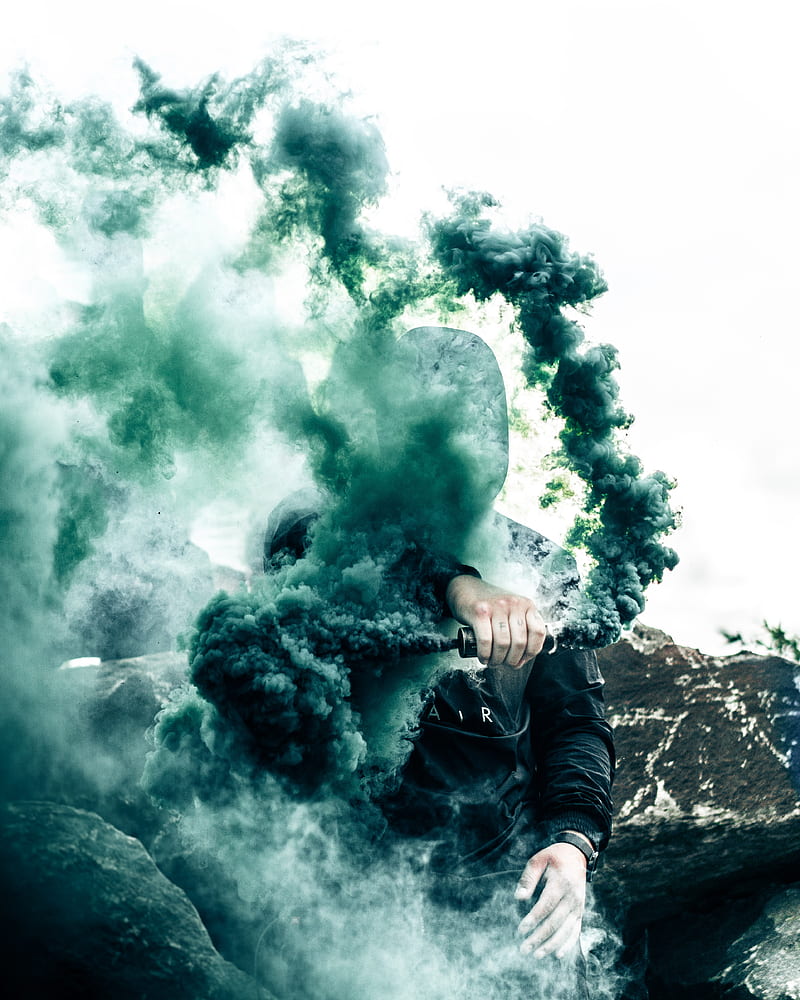 person holding gas grenade, HD phone wallpaper