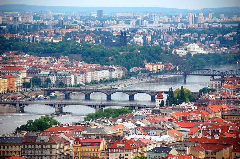 Prague (Czech Republic), Cities, Rivers, Charles, City, Czech, Prague, Bridge, River, Czech Republic, Bridges, HD wallpaper