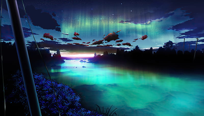 Auroa Emerald Green Sky , northern-lights, nature, aurora, artist, artwork, digital-art, HD wallpaper
