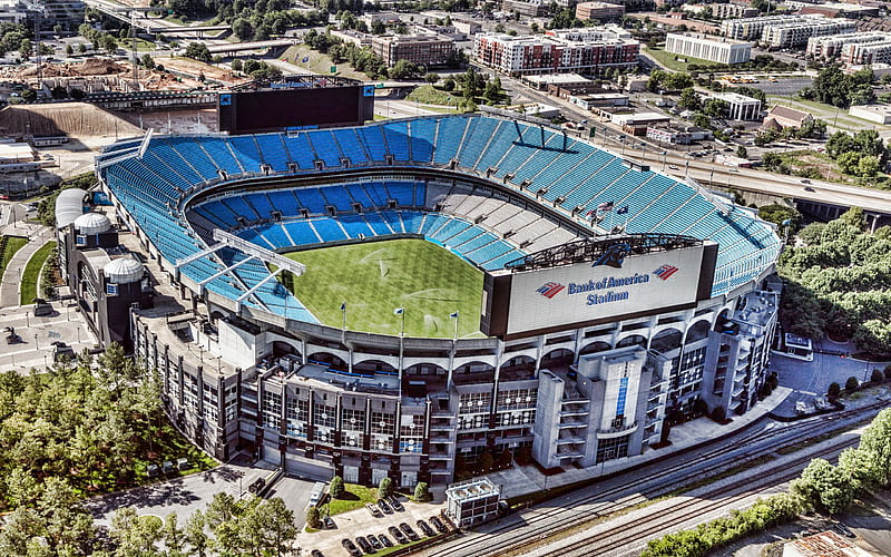 Bank of America Stadium, football stadium, Charlotte, North Carolina, USA, NFL, Carolina Panthers Stadium, National Football League, HD wallpaper