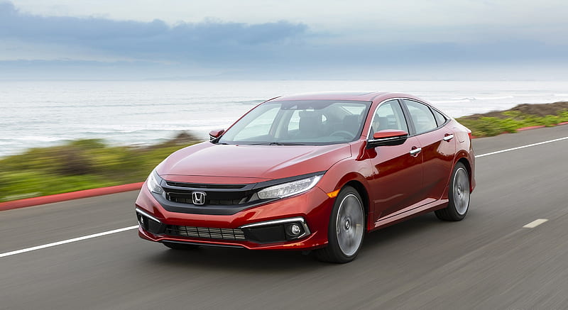 2020 Honda Civic Sedan Touring - Front Three-quarter, Car, Hd Wallpaper 