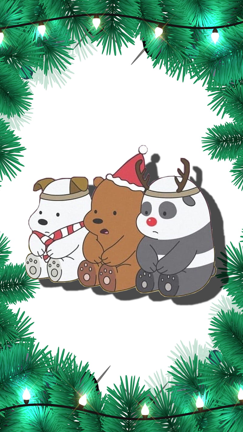 Christmas pandas cartoon pandas christmas christmas lights christmas  season HD phone wallpaper  Peakpx